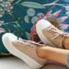 Just A Dream Croc Leather Sneaker - Blush