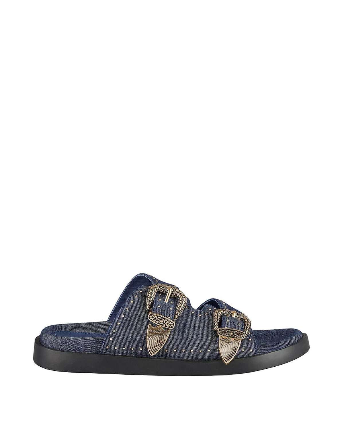 Eastwood Stud Footbed Denim/Gold 6 Eastwood Stud Footbed Denim/Gold - Image 6