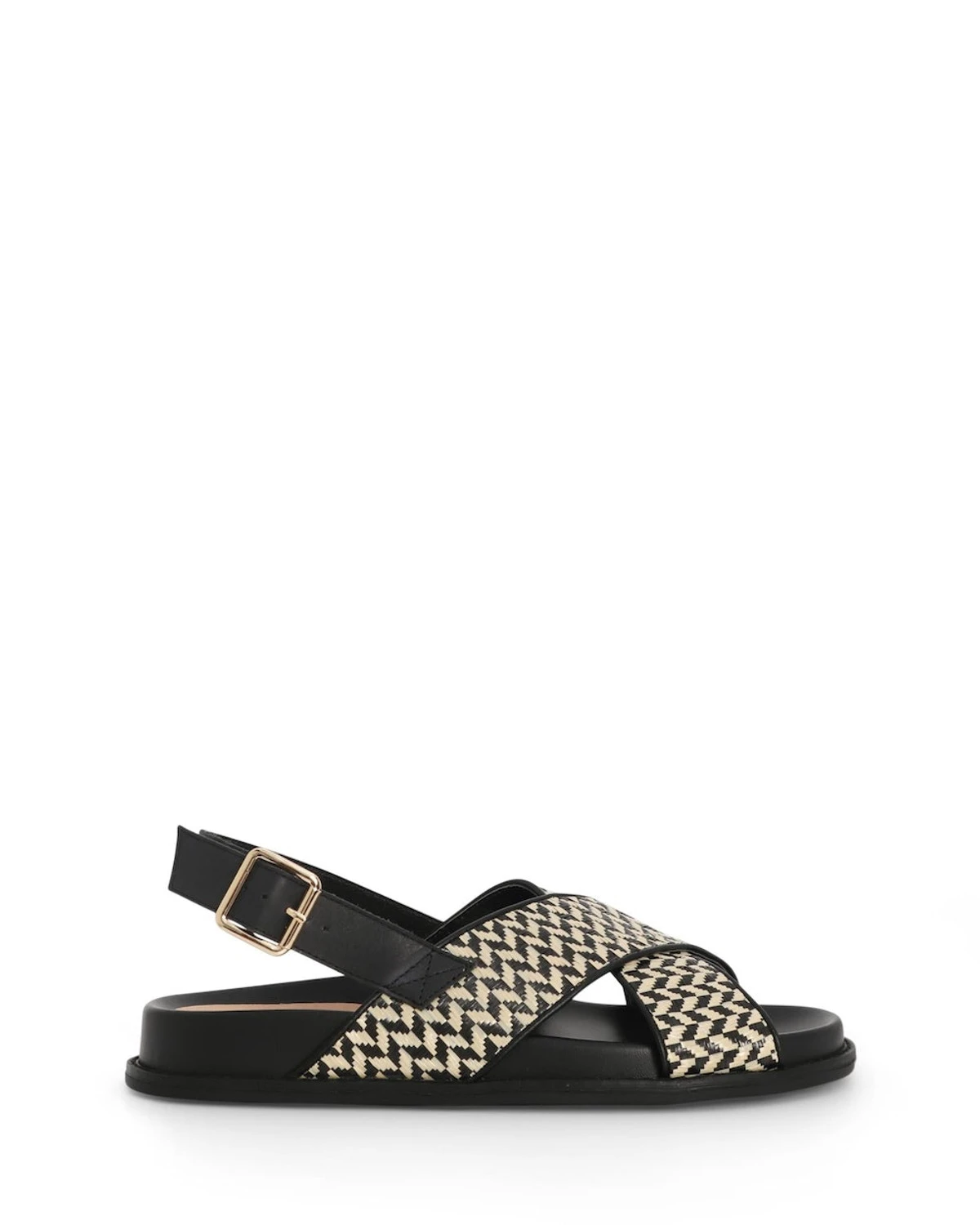 Harriett Black Mix 1cm Sandal 1 Harriett Black Mix 1cm Sandal